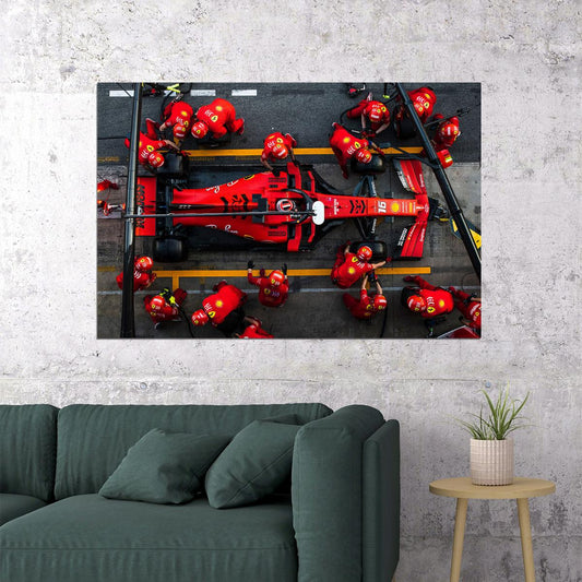 Red Racing Car Speed Car Sports Car Formula Superhero Car Poster Wall Art Print Home Wall Decor - xonomax
