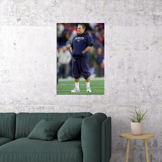 Bill Belichick American Sports Football Coach Supporter Poster Wall Art Print Home Wall Decor - xonomax
