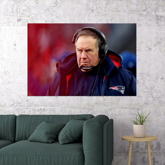 Bill Belichick American Sports Football Coach Gift Poster Wall Art Print Home Wall Decor - xonomax
