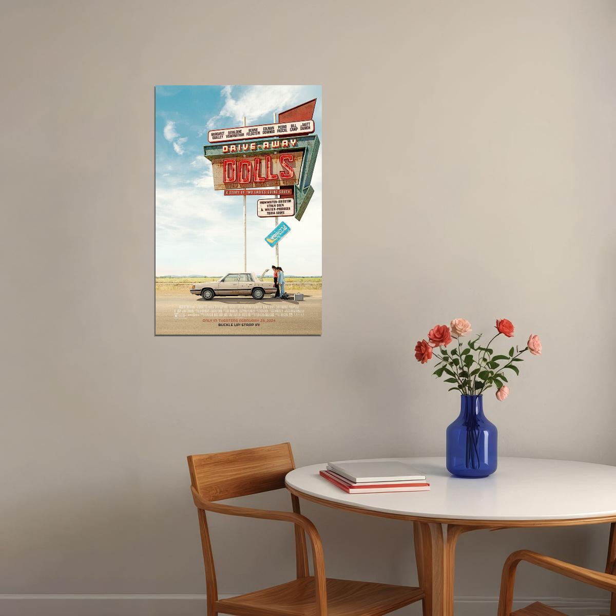 Drive Away Dolls Action Comedy Movie Cinema Poster Wall Art Print Home Wall Decor - xonomax