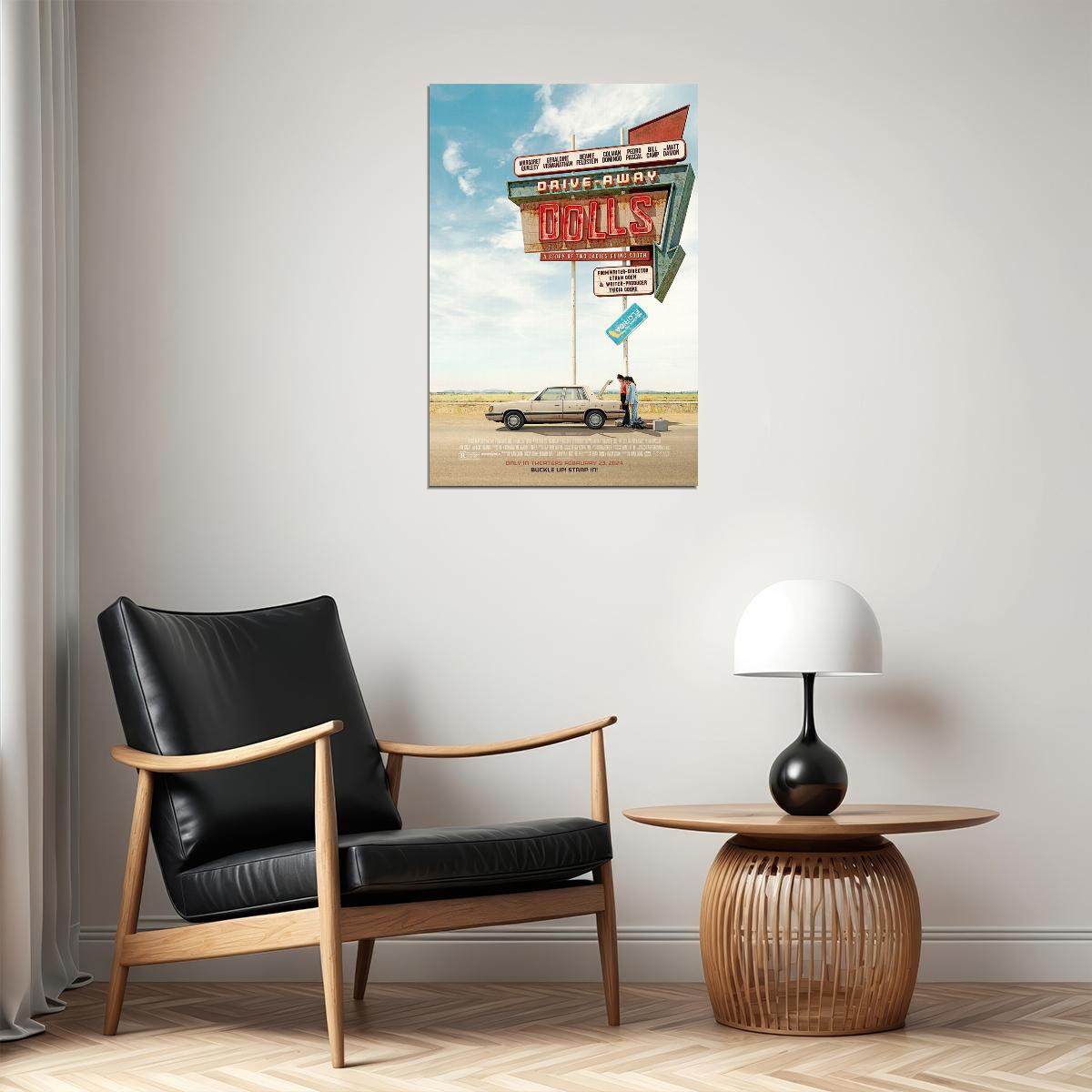 Drive Away Dolls Action Comedy Movie Cinema Poster Wall Art Print Home Wall Decor - xonomax