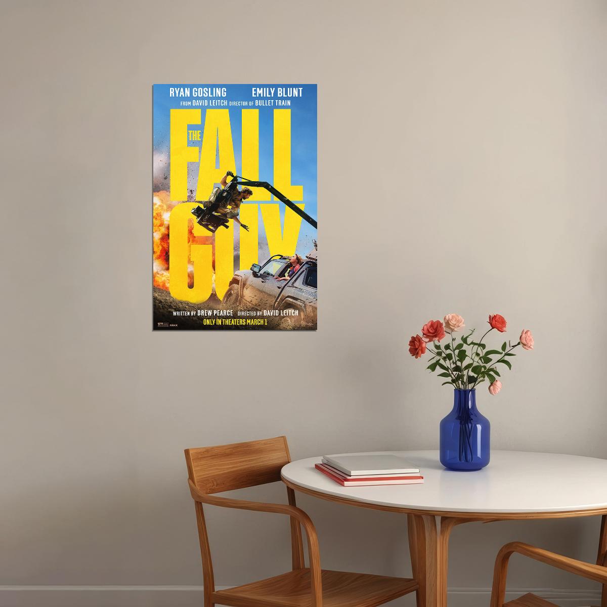 The Fall Guy Action Adventure Cinema Movie Actor Poster Wall Art Print Home Wall Decor