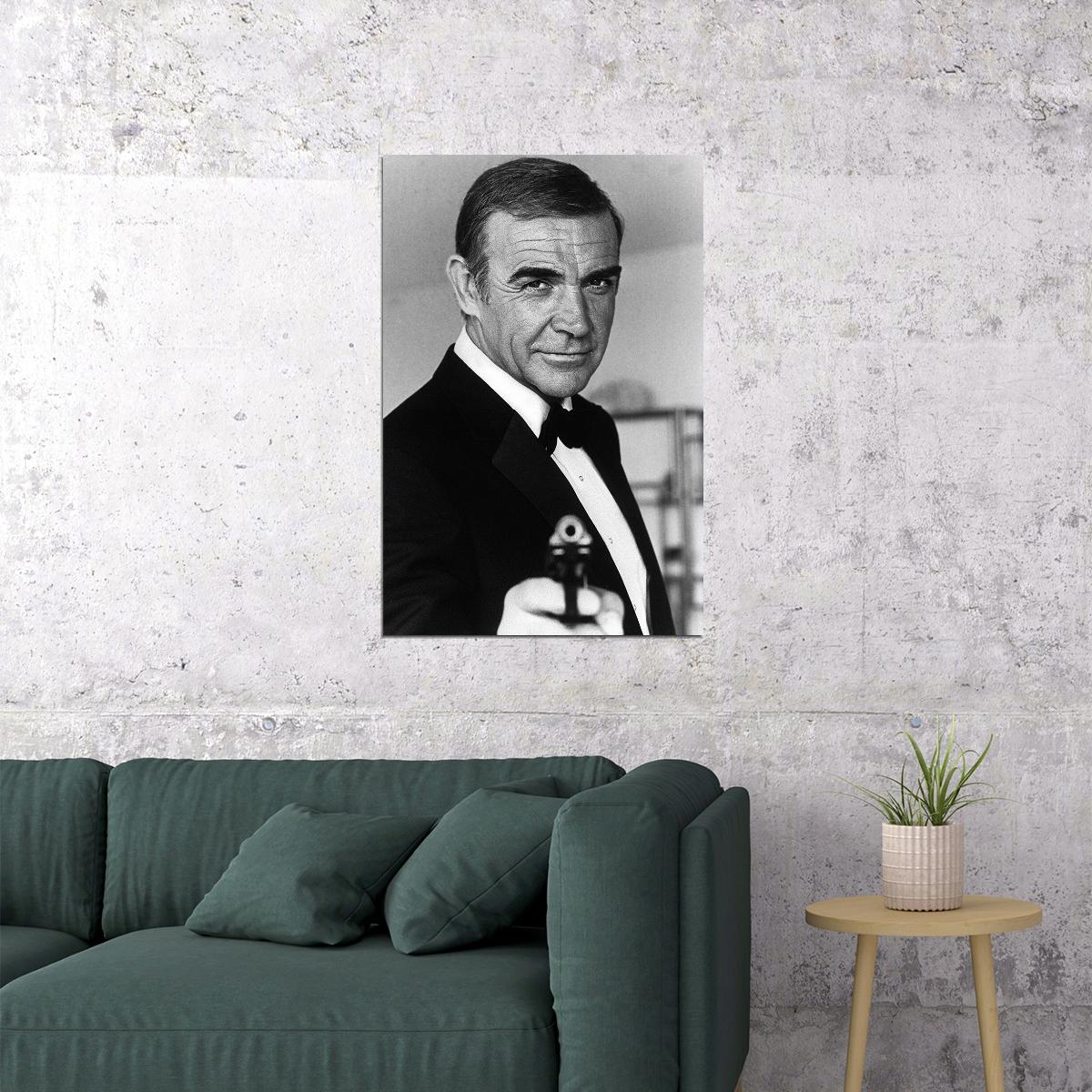 Sean Connery Scottish Actor Producer Poster Wall Art Print Home Wall Decor