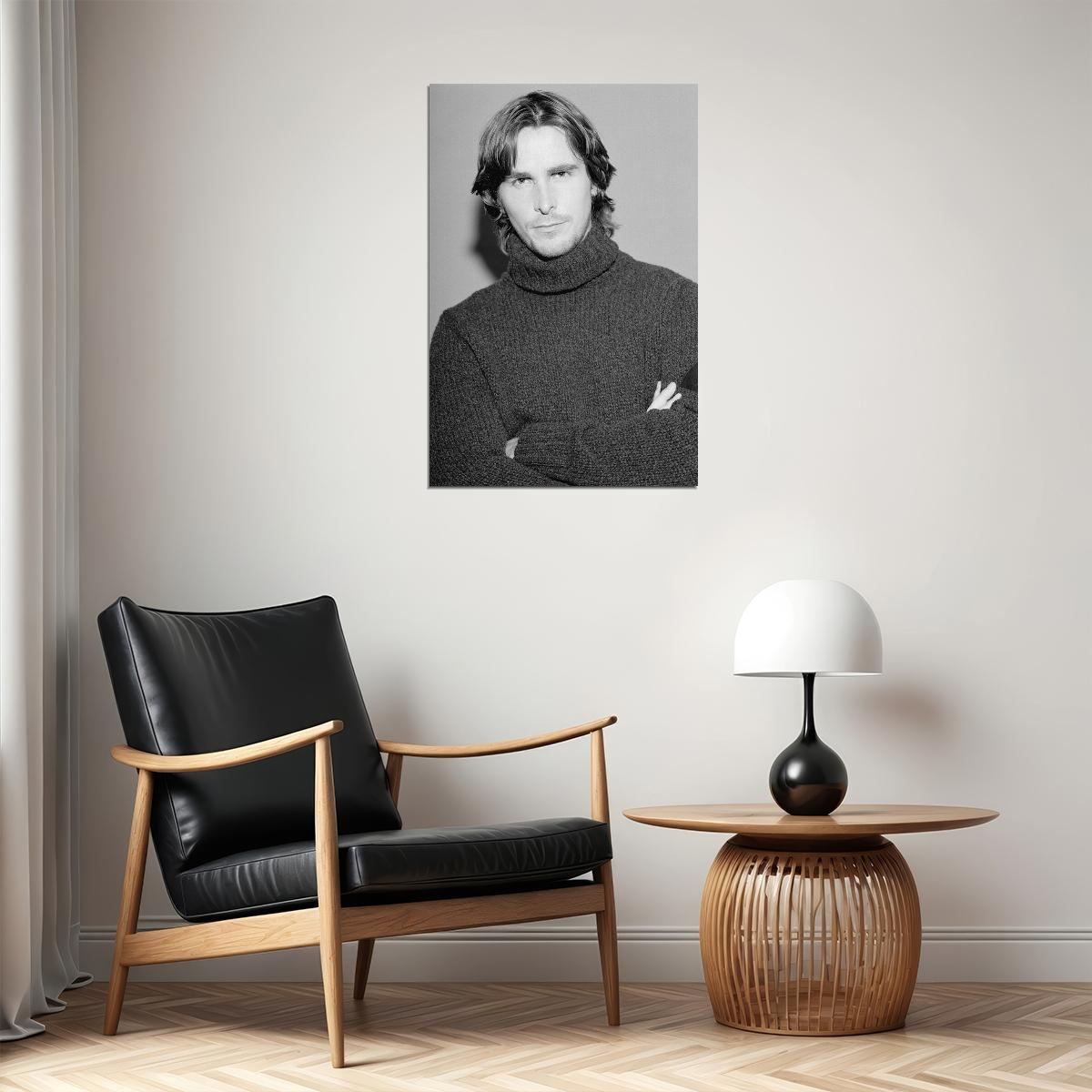 Christian Bale British Film Actor Artist Poster Wall Art Print Home Wall Decor - xonomax
