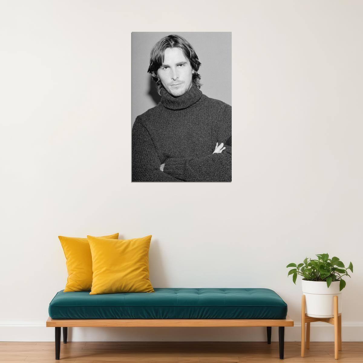 Christian Bale British Film Actor Artist Poster Wall Art Print Home Wall Decor - xonomax
