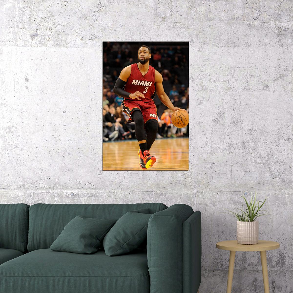 Dwyane Wade Miami Basketball Player Poster Wall Art Print Home Wall Decor - xonomax