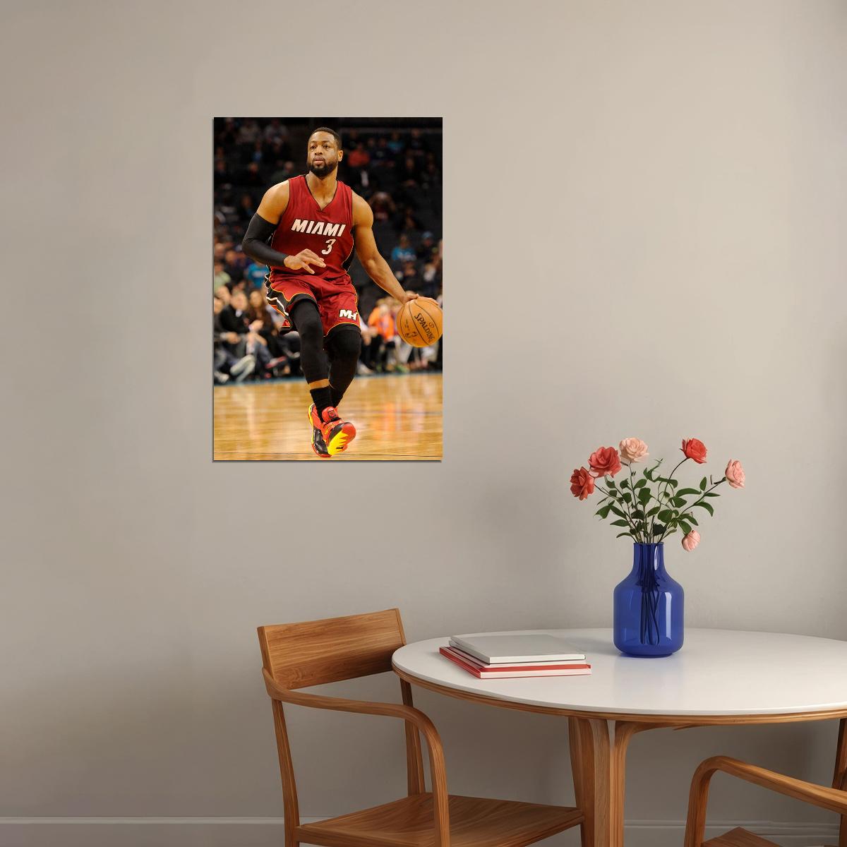 Dwyane Wade Miami Basketball Player Poster Wall Art Print Home Wall Decor - xonomax