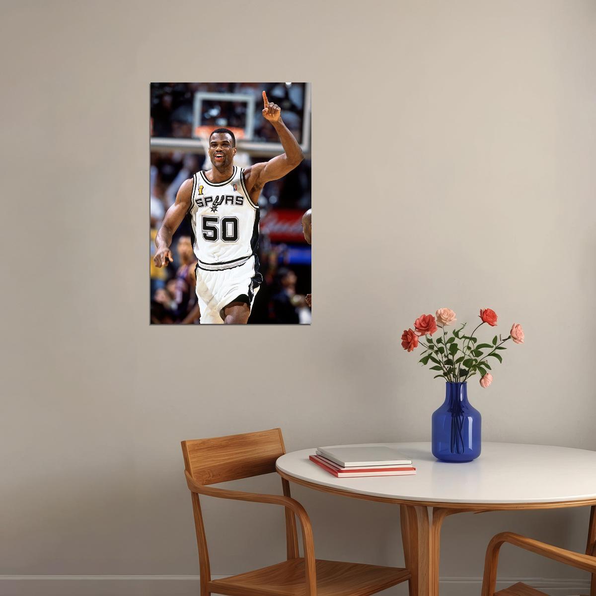 David Robinson San Antonio Spurs Basketball Player Poster Wall Art Print Home Wall Decor - xonomax