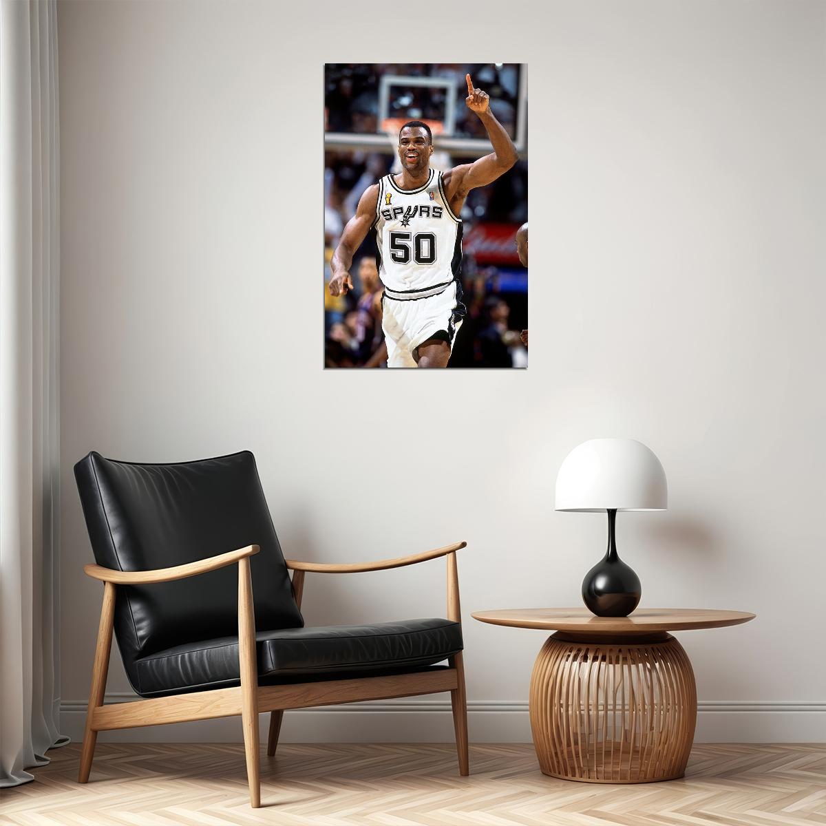 David Robinson San Antonio Spurs Basketball Player Poster Wall Art Print Home Wall Decor - xonomax