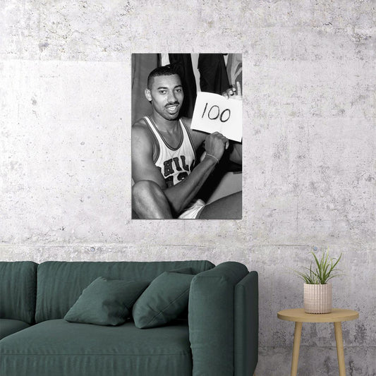 Wilt Chamberlain Philadelphia Former Basketball Player Poster Wall Art Print Home Wall Decor - xonomax