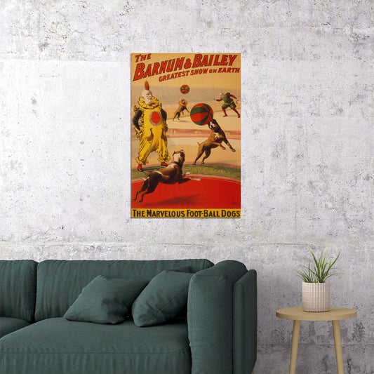 Circus Clown Carnivals Barnum And Bailey Vintage Poster Wall Art Print Home Wall Decor - xonomax