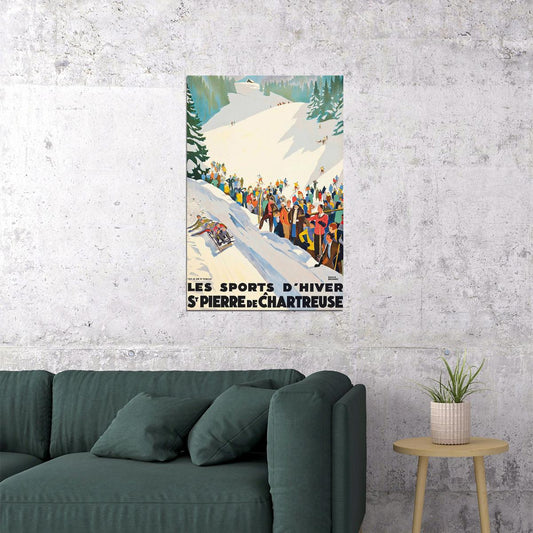 St. Pierre De Chartreuse Commune France Vintage Travel Poster Wall Art Print Home Wall Decor - xonomax