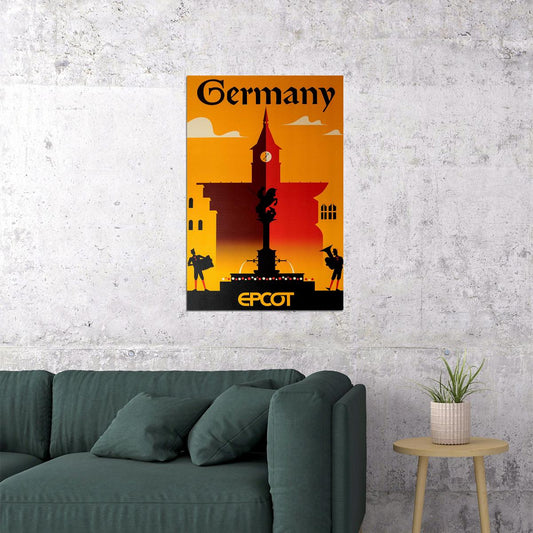 Germany Epcot Center Attraction Vintage Style Poster Wall Art Print Home Wall Decor - xonomax