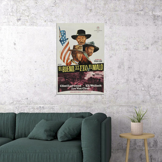 The Good The Bad And The Ugly Movie Western Action Poster Wall Art Print Home Wall Decor - xonomax