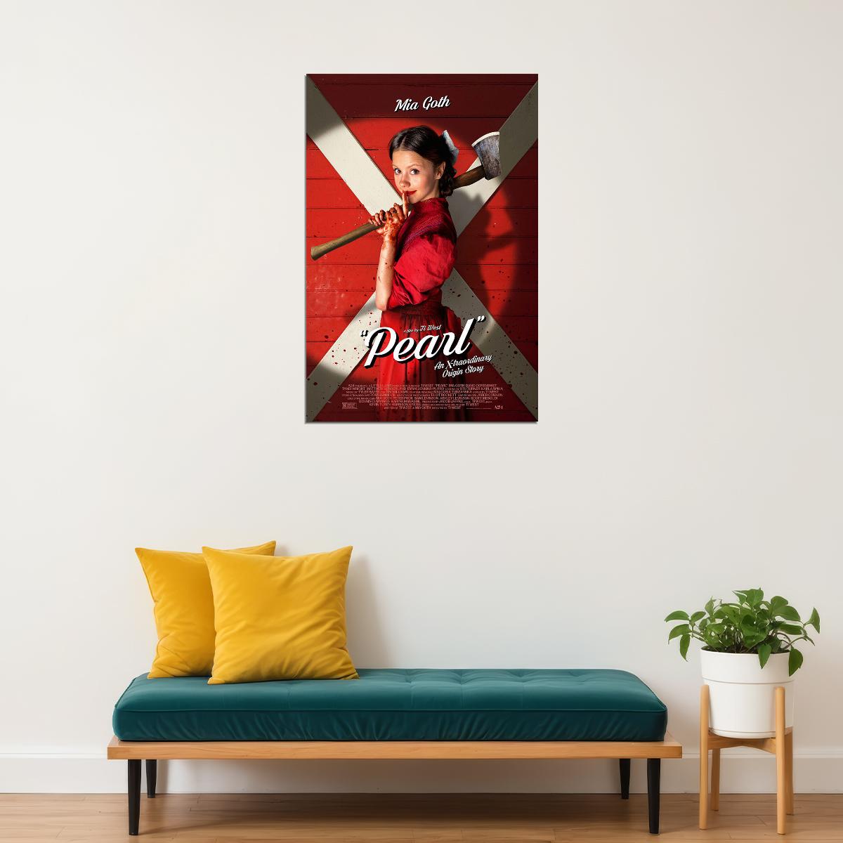 Pearl Drama Horror Thriller Movie Cinema Poster Wall Art Print Home Wall Decor - xonomax