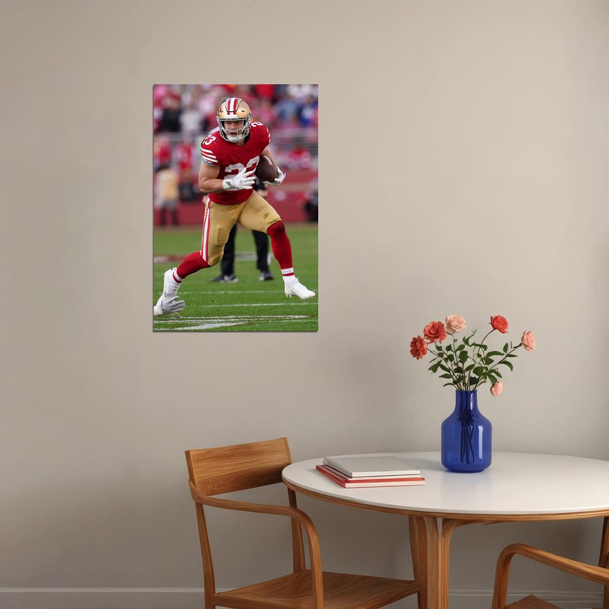 Christian Mccaffrey Football Player San Francisco Poster Wall Art Print Home Wall Decor - xonomax