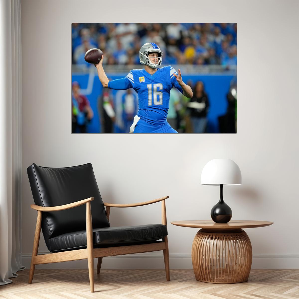 Jared Goff Football Player American Athlete Sport Poster Wall Art Print Home Wall Decor