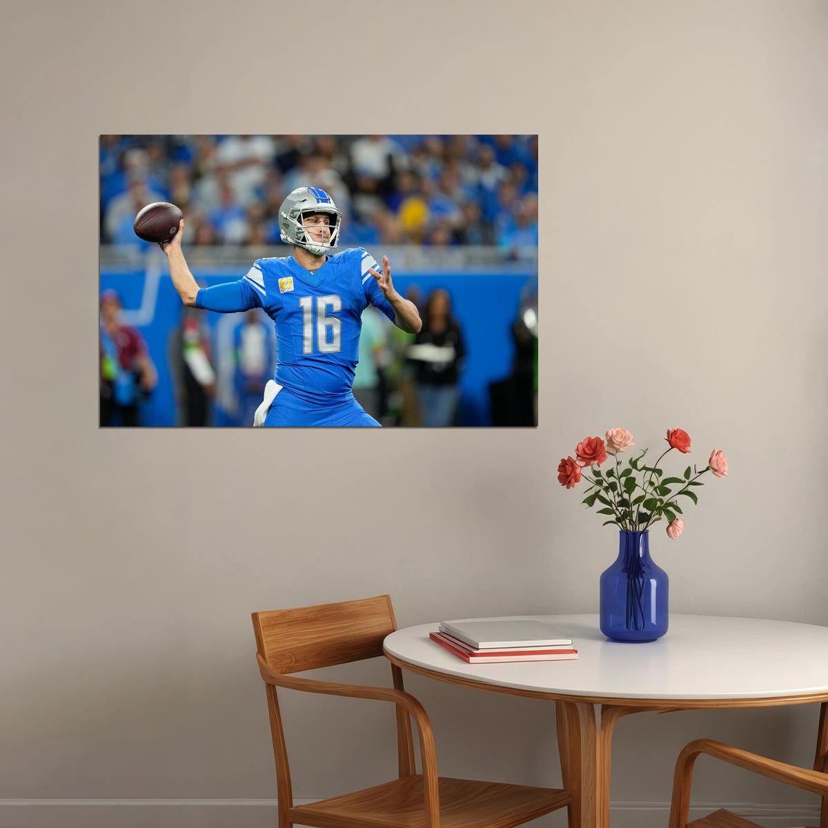 Jared Goff Football Player American Athlete Sport Poster Wall Art Print Home Wall Decor