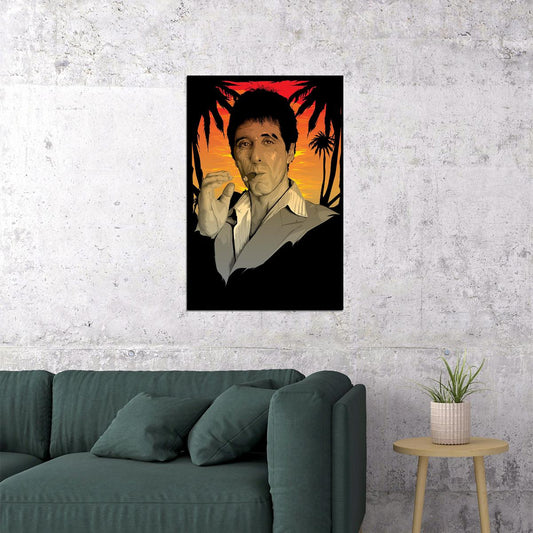 Scarface Crime Drama Movie Cinema Gift Poster Wall Art Print Home Wall Decor - xonomax