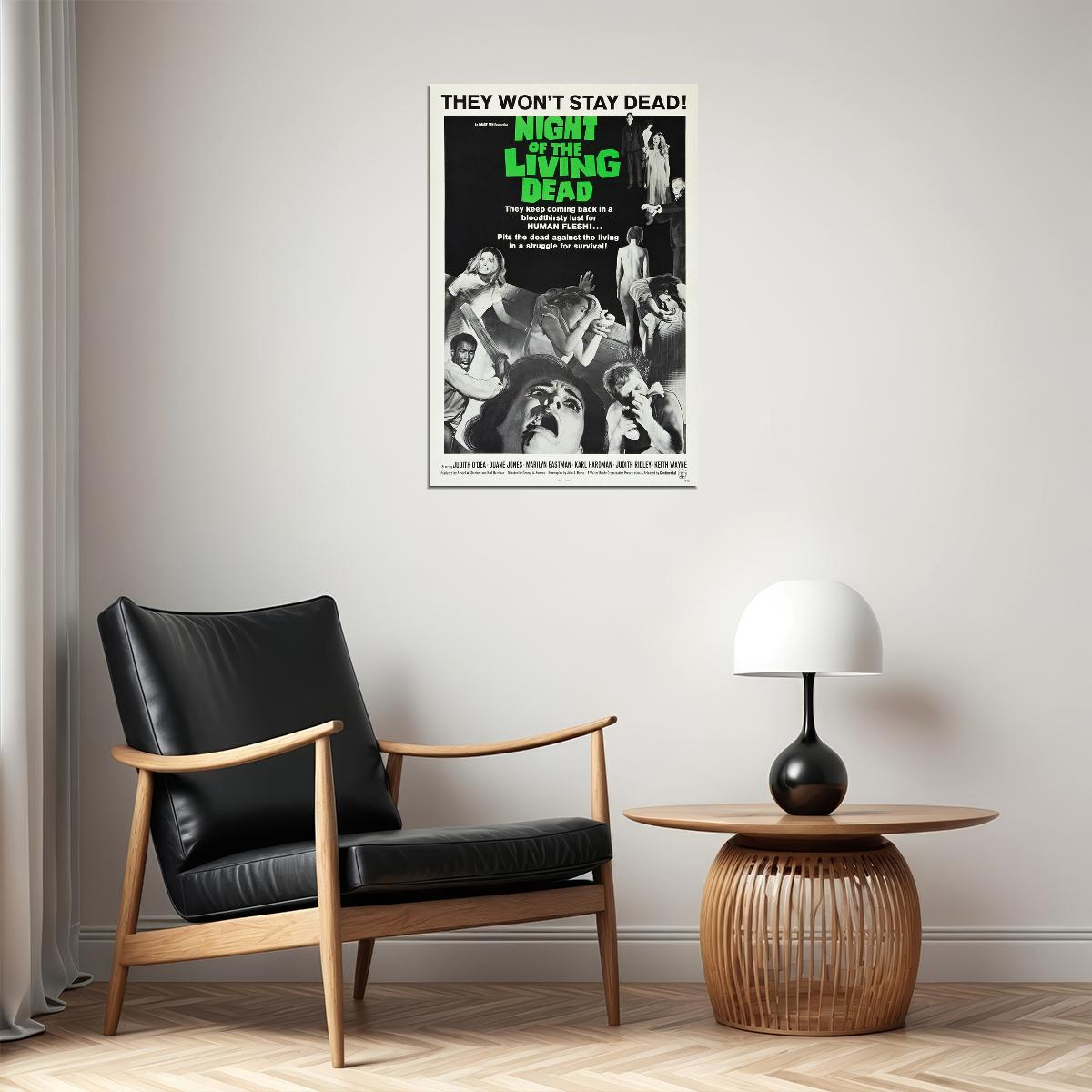 Night Of The Living Dead Classic Horror Movie Poster Wall Art Print Home Wall Decor - xonomax