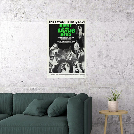 Night Of The Living Dead Classic Horror Movie Poster Wall Art Print Home Wall Decor - xonomax
