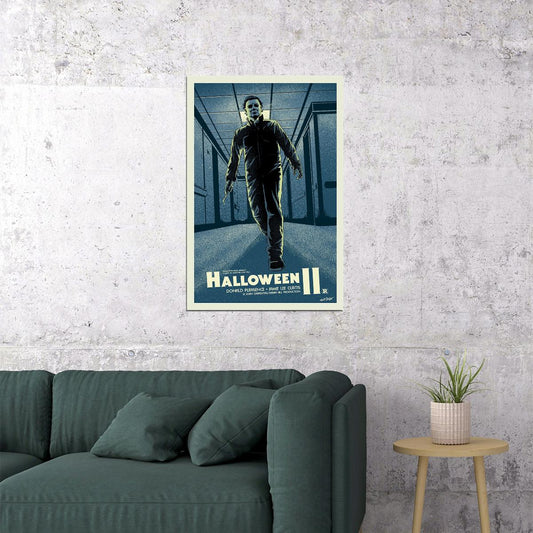Halloween Ii Classic Horror Movie Cinema Poster Wall Art Print Home Wall Decor - xonomax