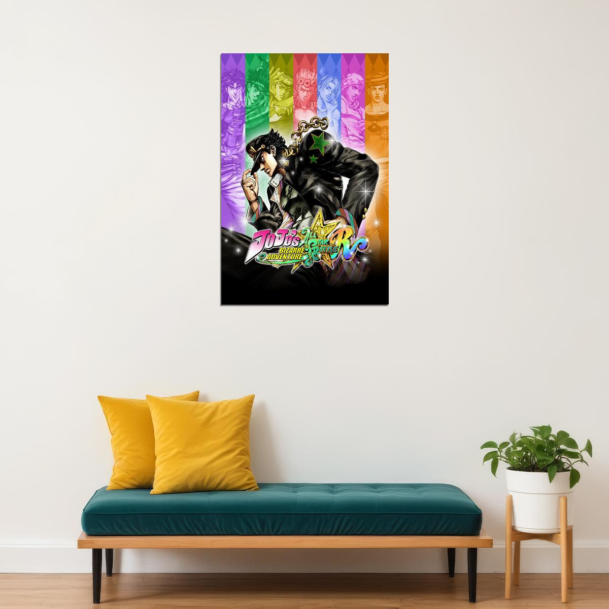 Jojo's Bizarre Adventure Animation Japanese Manga Poster Wall Art Print Home Wall Decor