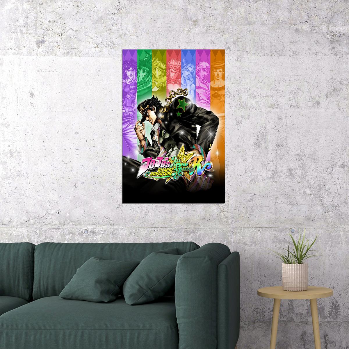Jojo's Bizarre Adventure Animation Japanese Manga Poster Wall Art Print Home Wall Decor