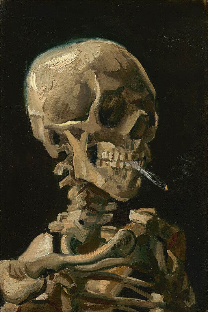 Skull Van Gogh Still Life Famous Oil Painting Poster Wall Art Print Home Wall Decor - xonomax