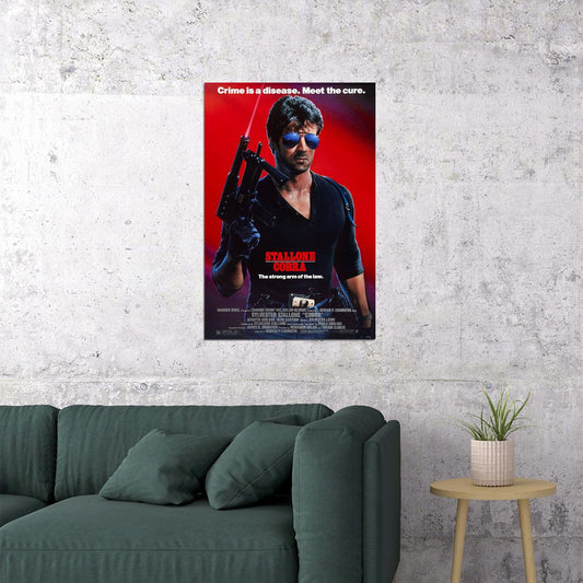 Cobra 1986 Action Thriller Crime Movie Poster Wall Art Print Home Wall Decor - xonomax