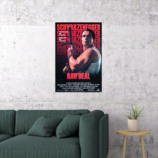 Raw Deal Movie Action Crime Thriller Adventure Poster Wall Art Print Home Wall Decor - xonomax
