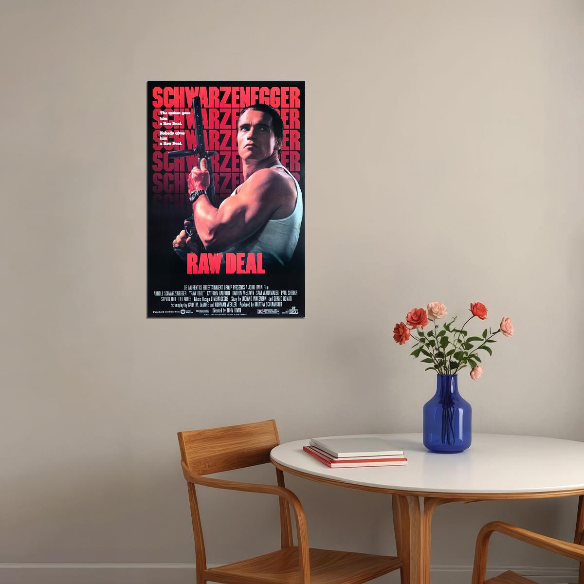 Raw Deal Movie Action Crime Thriller Adventure Poster Wall Art Print Home Wall Decor - xonomax