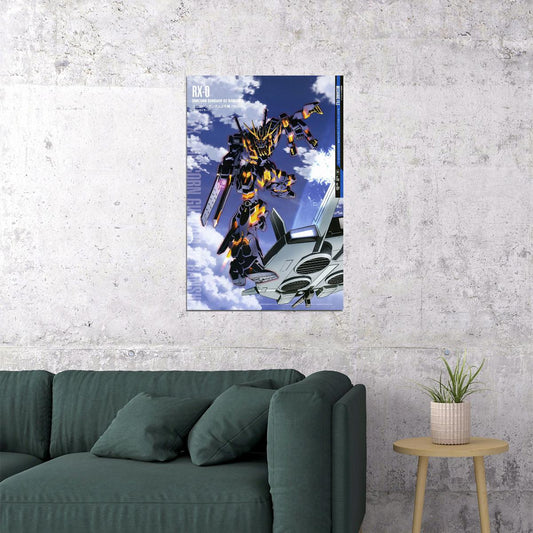Unicorn Gundam Japanese Anime Gundam Mechanical Poster Wall Art Print Home Wall Decor - xonomax