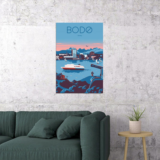 Bodo Norway Travel Vintage Retro Style Poster Wall Art Print Home Wall Decor - xonomax
