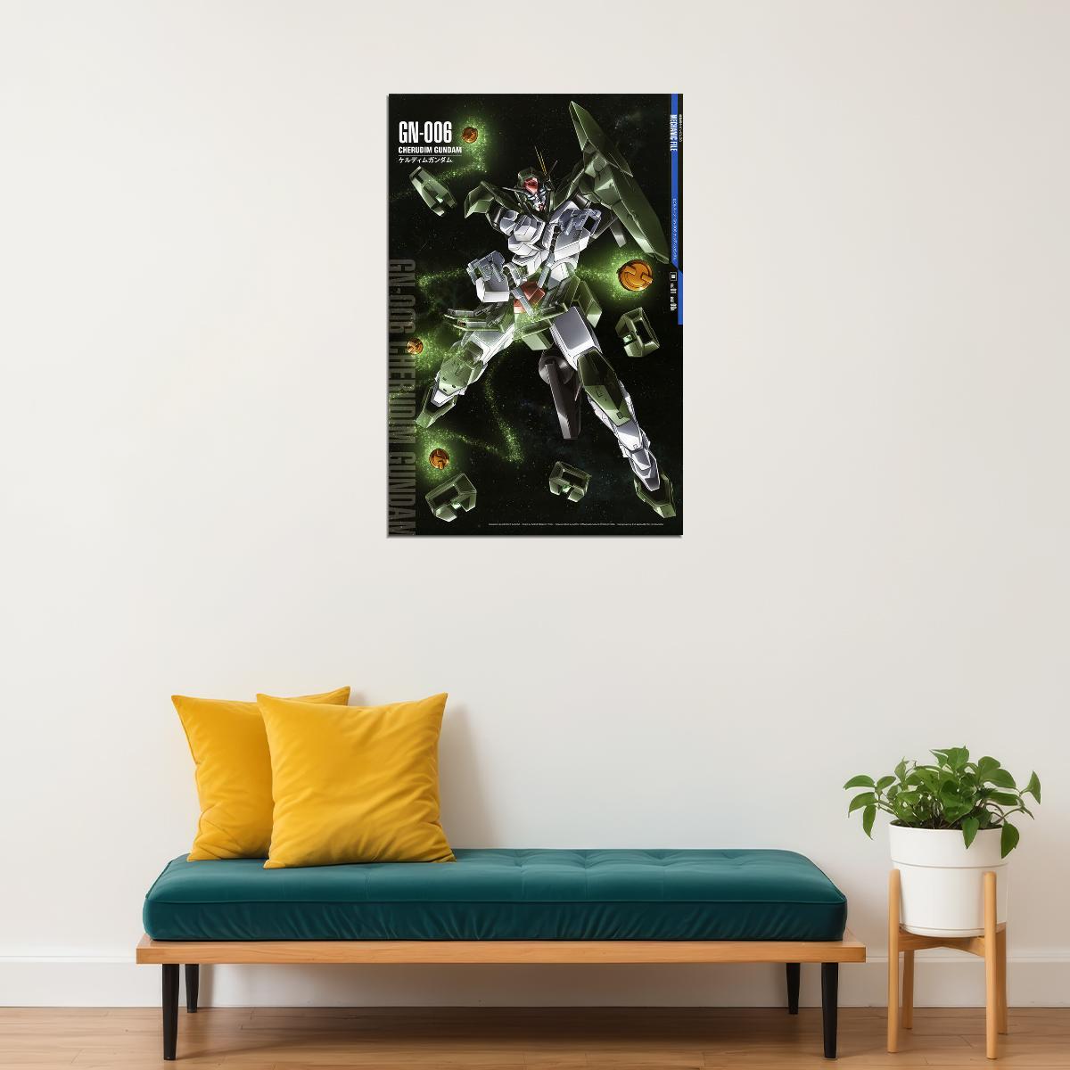 Cherudim Gundam Japanese Anime Gundam Mechanical Poster Wall Art Print Home Wall Decor - xonomax