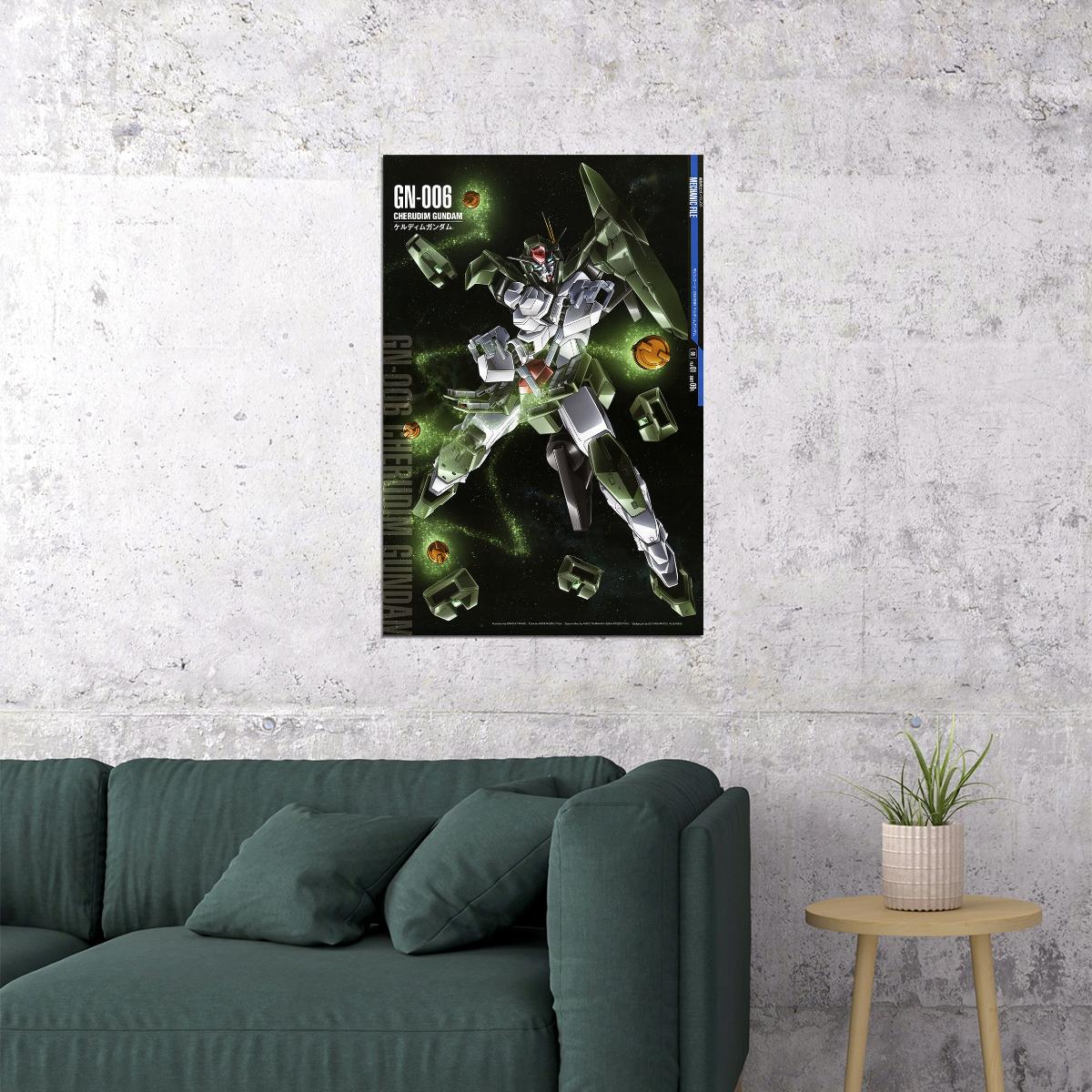 Cherudim Gundam Japanese Anime Gundam Mechanical Poster Wall Art Print Home Wall Decor - xonomax