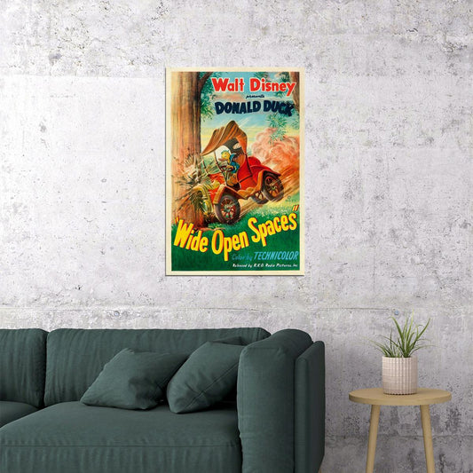 Wide Open Spaces Donald Duck 1947 Animation Comedy Family Poster Wall Art Print Home Wall Decor - xonomax