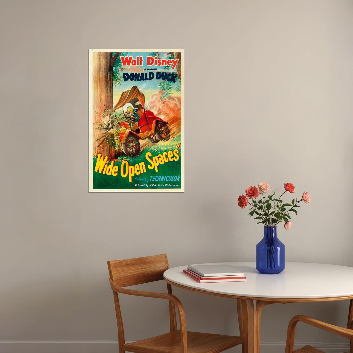 Wide Open Spaces Donald Duck 1947 Animation Comedy Family Poster Wall Art Print Home Wall Decor - xonomax
