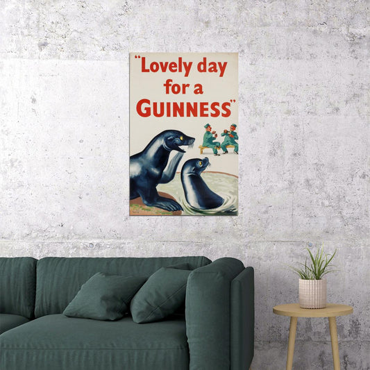 Lovely Day For A Guinness Vintage Advertising Poster Wall Art Print Home Wall Decor - xonomax