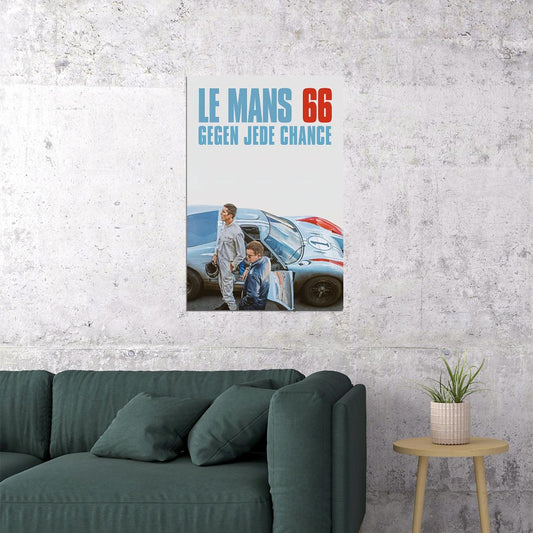 Ford Vs Ferrari Le Mans Movie Action Biography Drama Poster Wall Art Print Home Wall Decor - xonomax