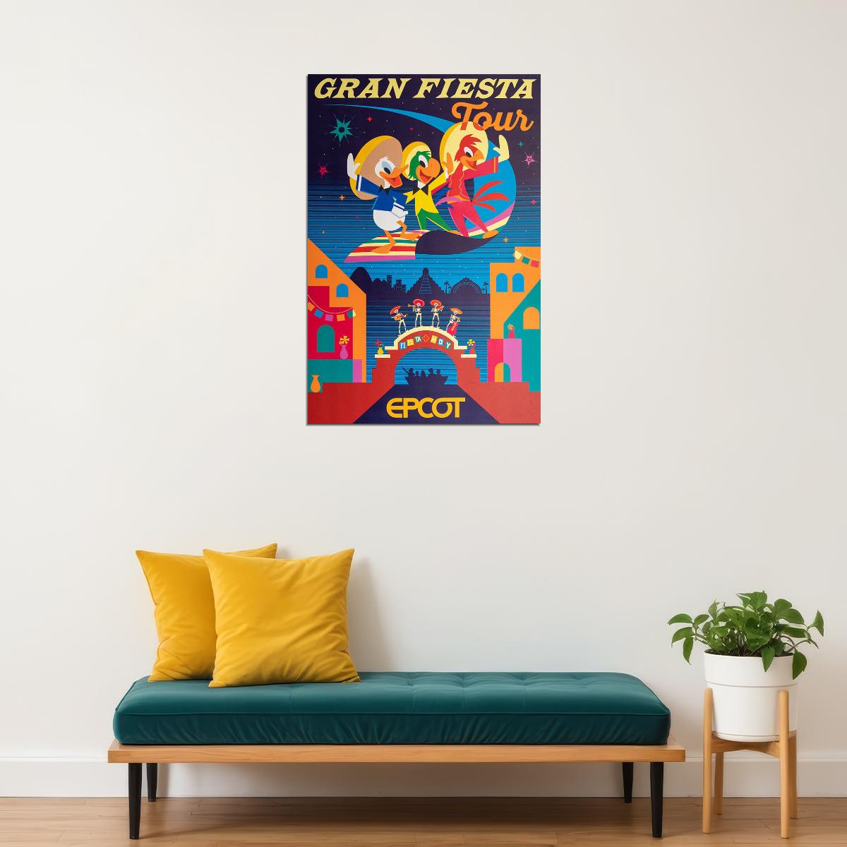 Epcot Center Attraction Gran Fiesta Tour Poster Wall Art Print Home Wall Decor - xonomax