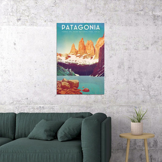 Travel Patagonia Chile Travel Retro Vintage Poster Wall Art Print Home Wall Decor - xonomax