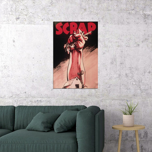 Scrap Strong Fist World War 2 Vintage Style Poster Wall Art Print Home Wall Decor - xonomax
