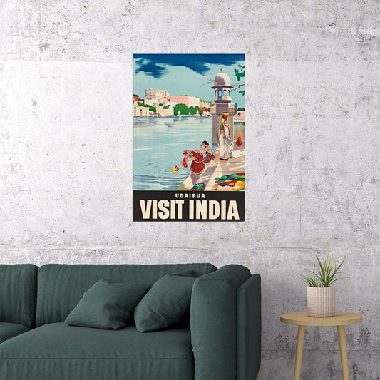 Visit India Fly Twa Airline Travel Vintage Style Poster Wall Art Print Home Wall Decor - xonomax