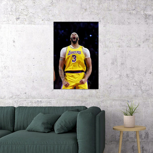 Anthony Davis Basketball Player La Lakers Cup Final Poster Wall Art Print Home Wall Decor - xonomax