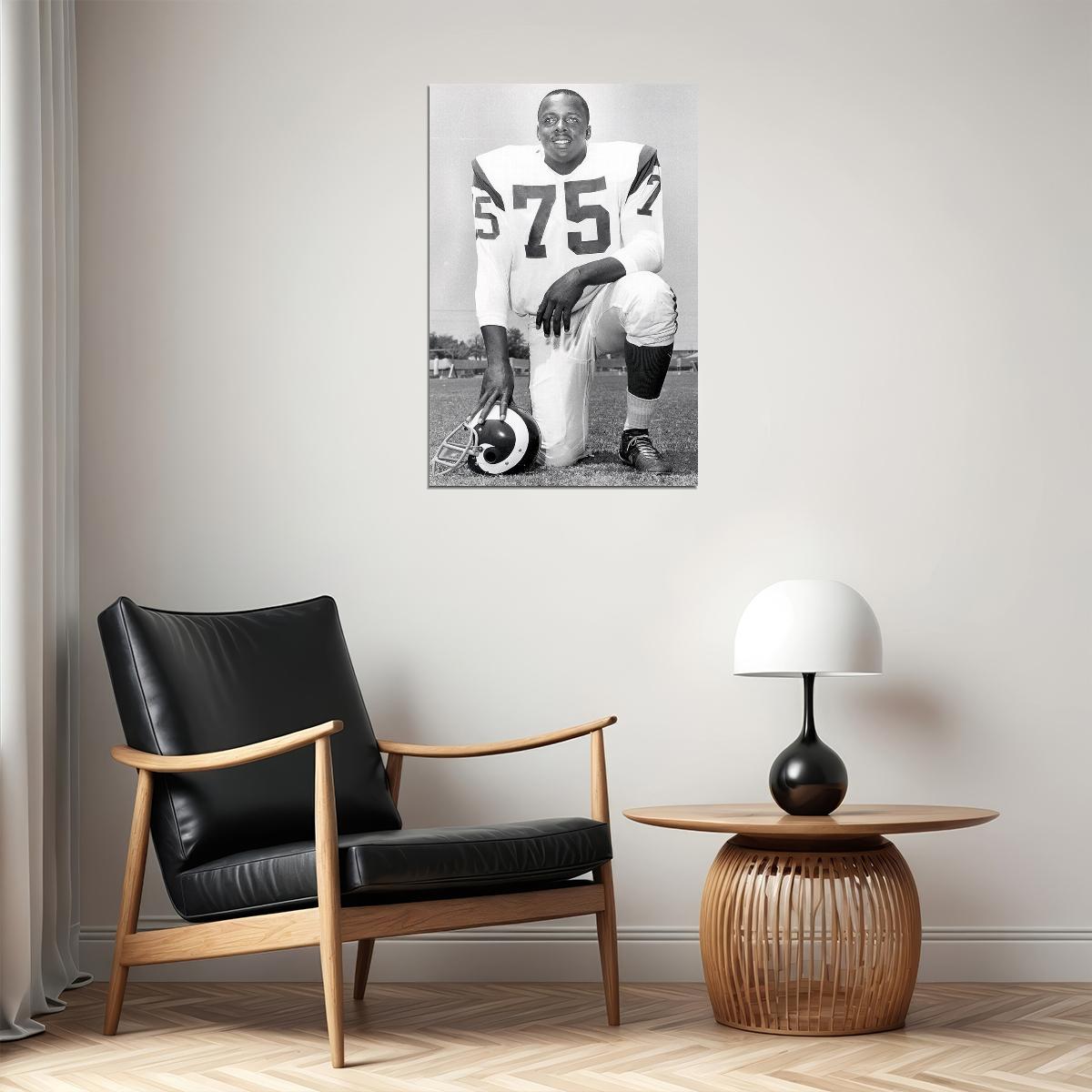 Deacon Jones Los Angeles American Football Player Poster Wall Art Print Home Wall Decor - xonomax