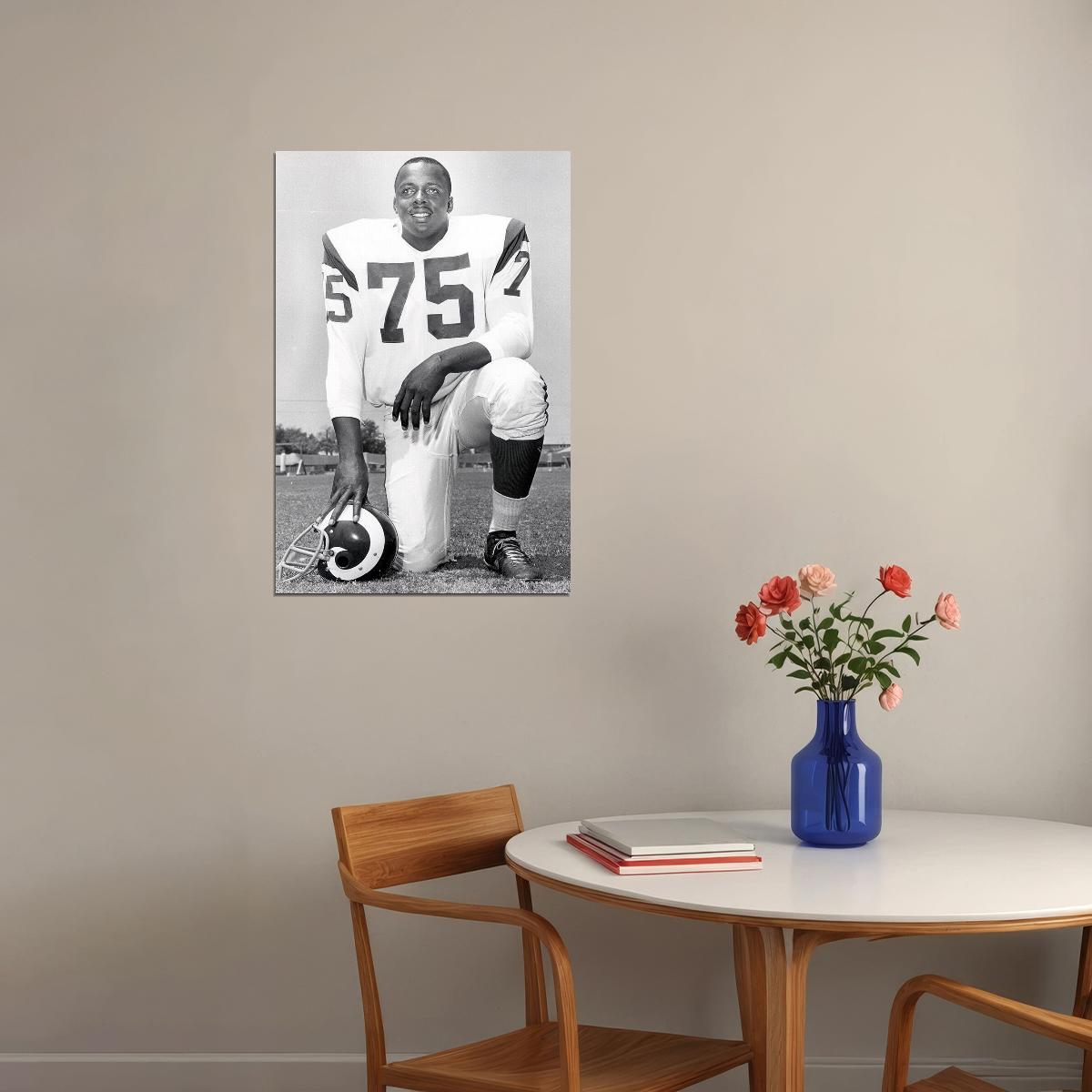 Deacon Jones Los Angeles American Football Player Poster Wall Art Print Home Wall Decor - xonomax