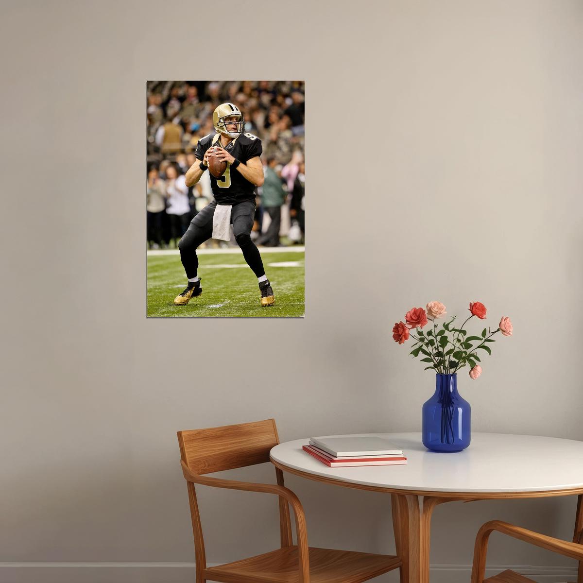 Drew Brees New Orleans American Football Player Poster Wall Art Print Home Wall Decor - xonomax