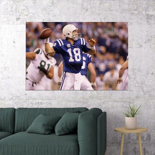 Peyton Manning Indianapolis American Football Player Poster Wall Art Print Home Wall Decor - xonomax