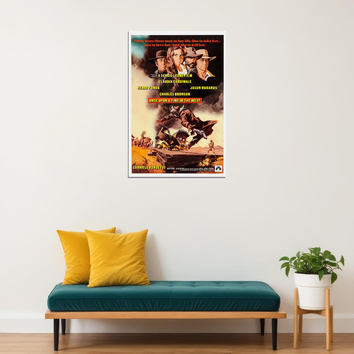 Once Upon A Time In The West Movie Western Action Poster Wall Art Print Home Wall Decor - xonomax